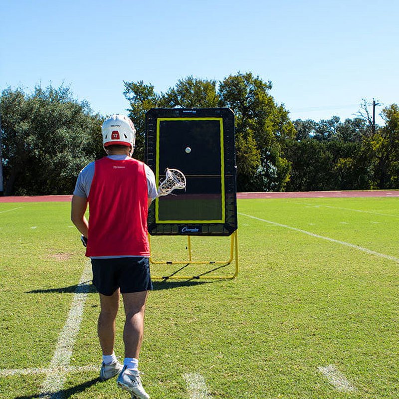 Lacrosse Rebounder Net Set - 6' x 4' Ball Return Bounce Back Training Aid