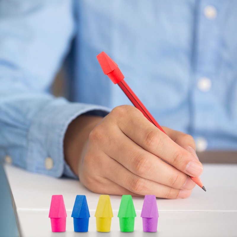 Pencil Cap Erasers 50 Pack - Small Replacements for School & Office