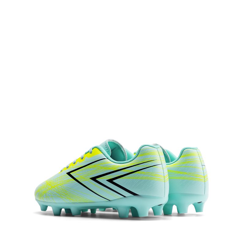 Dream Pairs Soccer Cleats Kids Youth Firm Ground Football Shoes - Light Blue / Yellow (Variation 13)