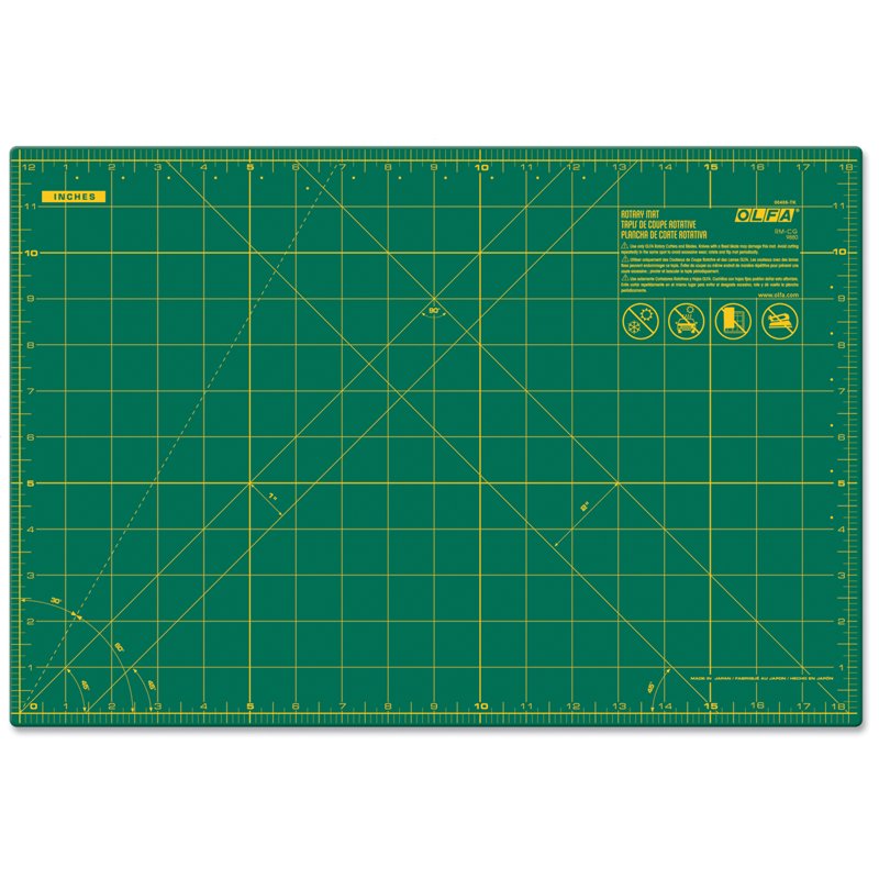 12x18 Inch Self-Healing Double-Sided Rotary Cutting Mat