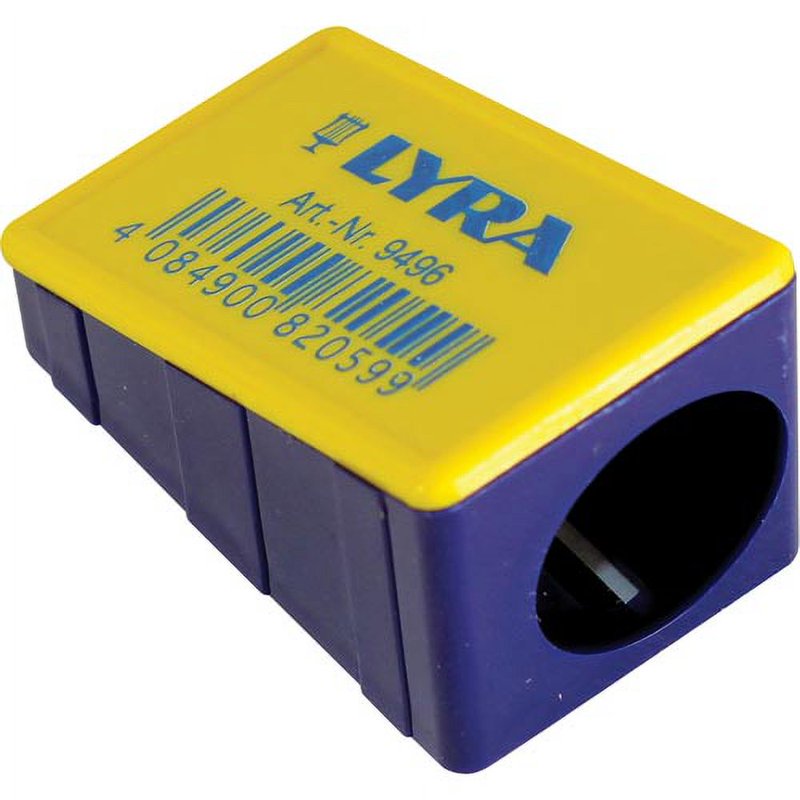 Manual Graphite Crayon Sharpener - Plastic, Blue, Single Hole