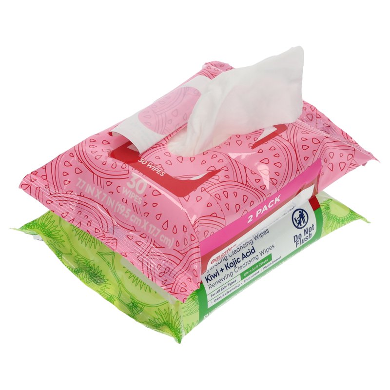 Hydrating Fruit-Scented Cleansing Wipes for All Skin Types - 60 Count