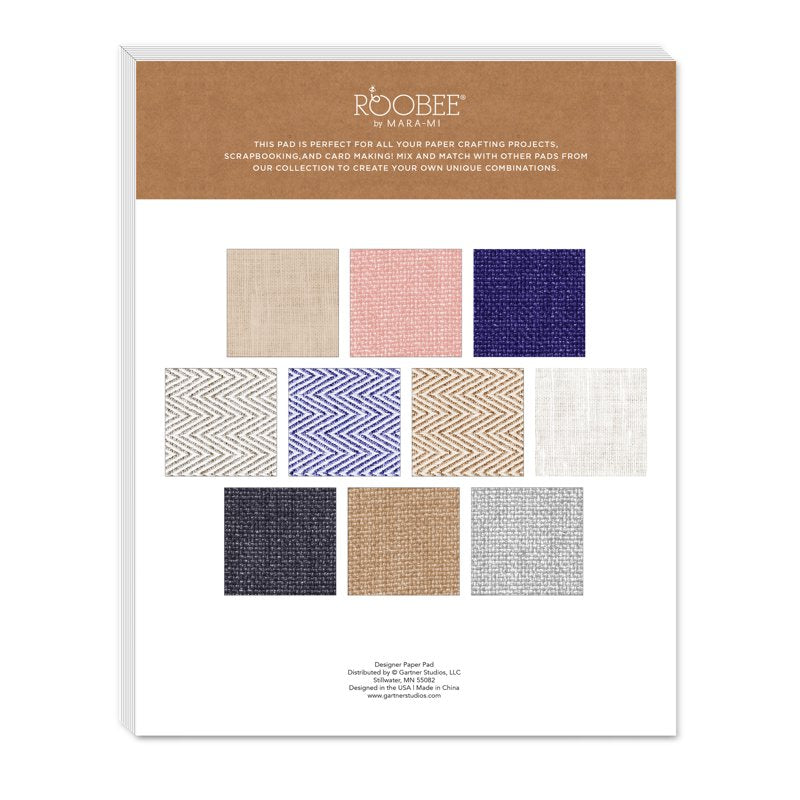 Textured Paper Pad for Crafts and Scrapbooking - 8.5 x 11 Inches, 50 Sheets