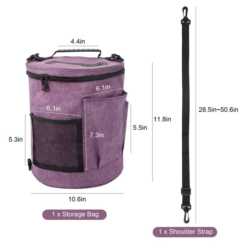 Large Capacity Knitting and Crochet Bag Organizer - Portable Yarn Storage Tote
