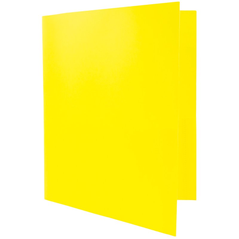 Yellow Plastic Folder with Clasp - 6-Pack, 9x12 Inches, Office & School Organizers
