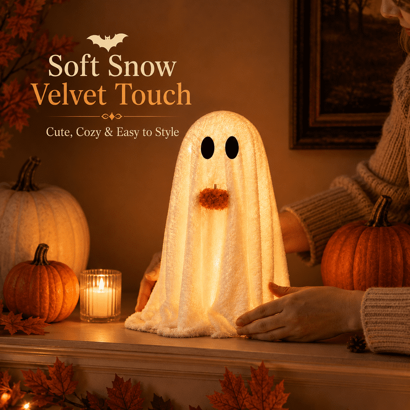Halloween Ghost Decorations LED Lighted Tabletop Decor - 9.05 Inches