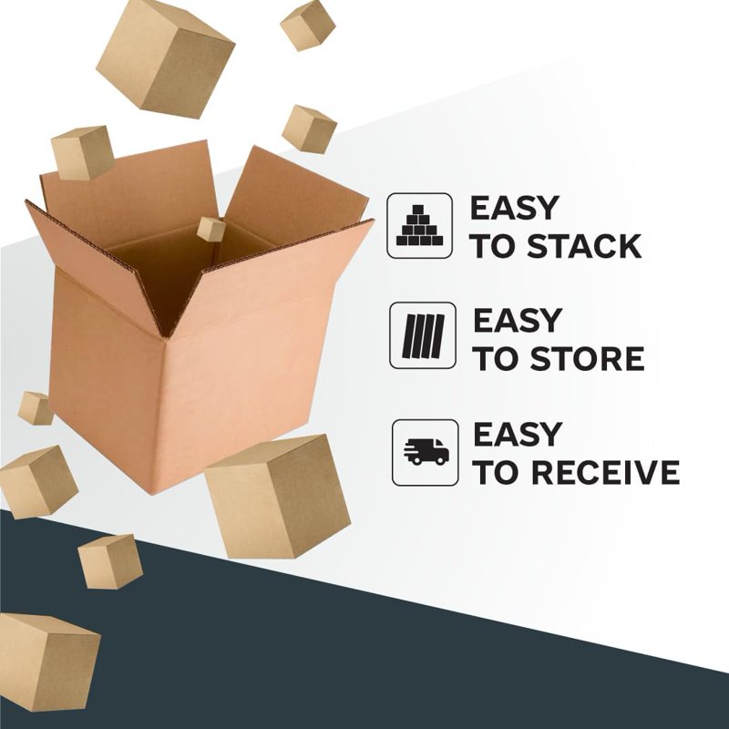 Corrugated Shipping Boxes Pack of 25 - Eco-Friendly Cardboard Mailing Containers