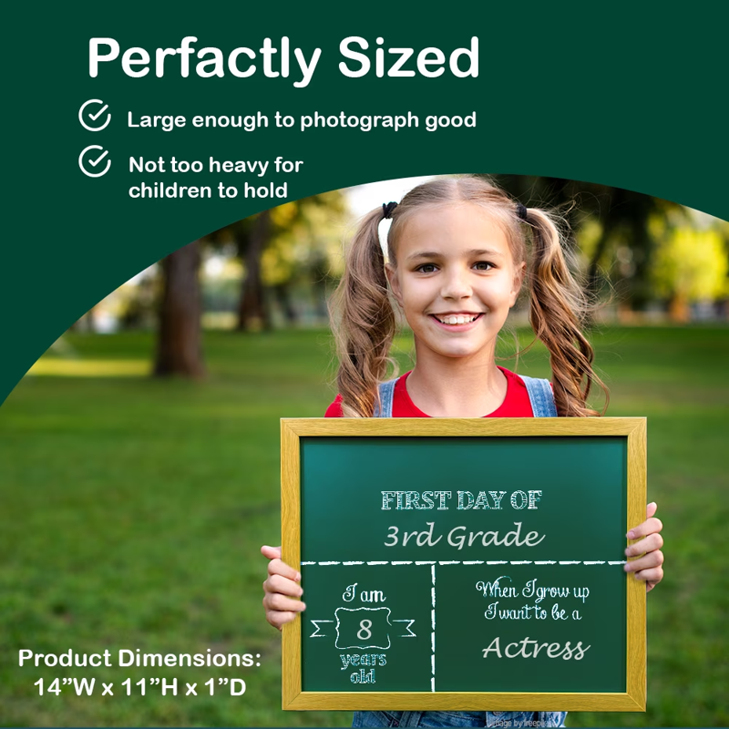 First Day of School Chalkboard Sign 14x11 Inch Wall Decor Photo Prop