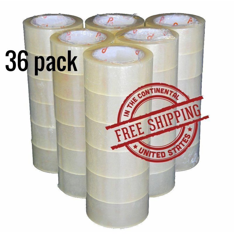 36 Rolls Clear Packing Tape 2 Mil Thick 2x110 Yards for Shipping & Storage