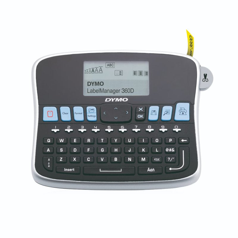 Desktop Label Maker with Rechargeable Battery, QWERTY Keyboard & Large Display