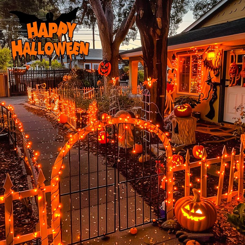Solar Halloween String Lights 400 LED 151FT Outdoor Waterproof 8 Modes