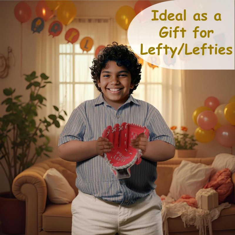 Left Handed Baseball Glove for Youth T-Ball & Softball - Entry Level, 10.5in Pink