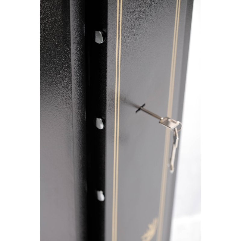 Gun Safe 5-Gun Locking Cabinet with Mounting Holes - Black Metal Security Safe