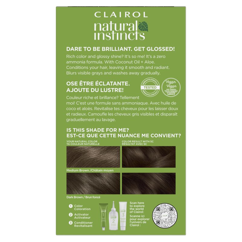 Demi-Permanent Hair Color Creme - Natural Shades, Gentle, 1 Application