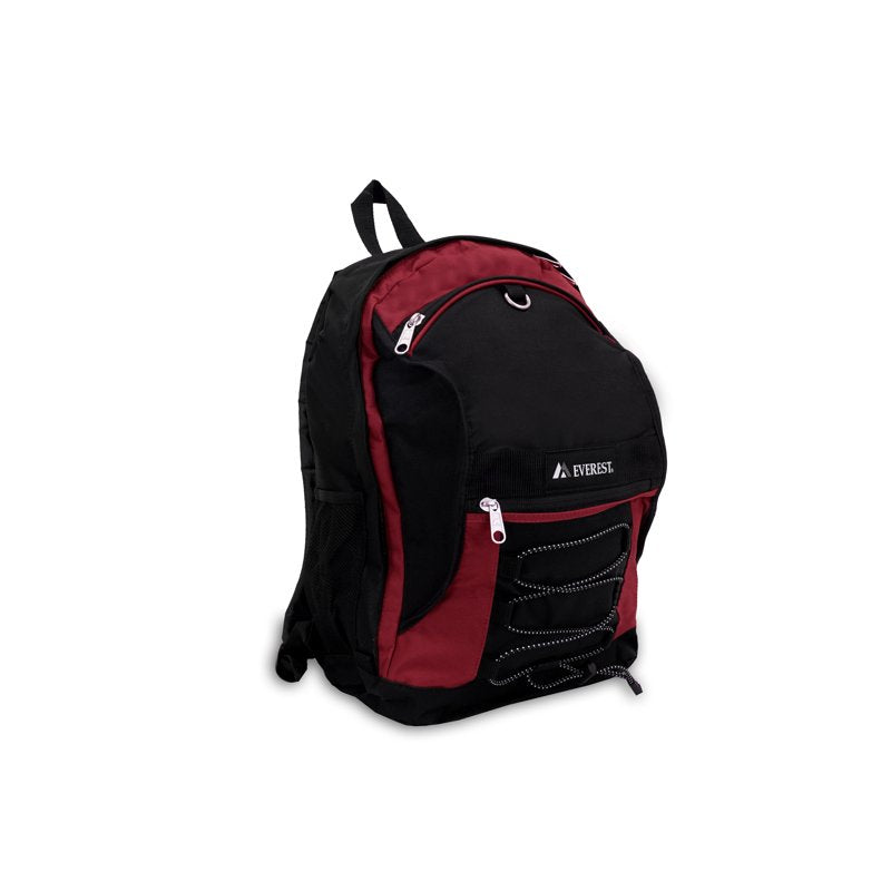 Unisex 17-Inch Two-Tone Backpack with Mesh Pockets for School Travel