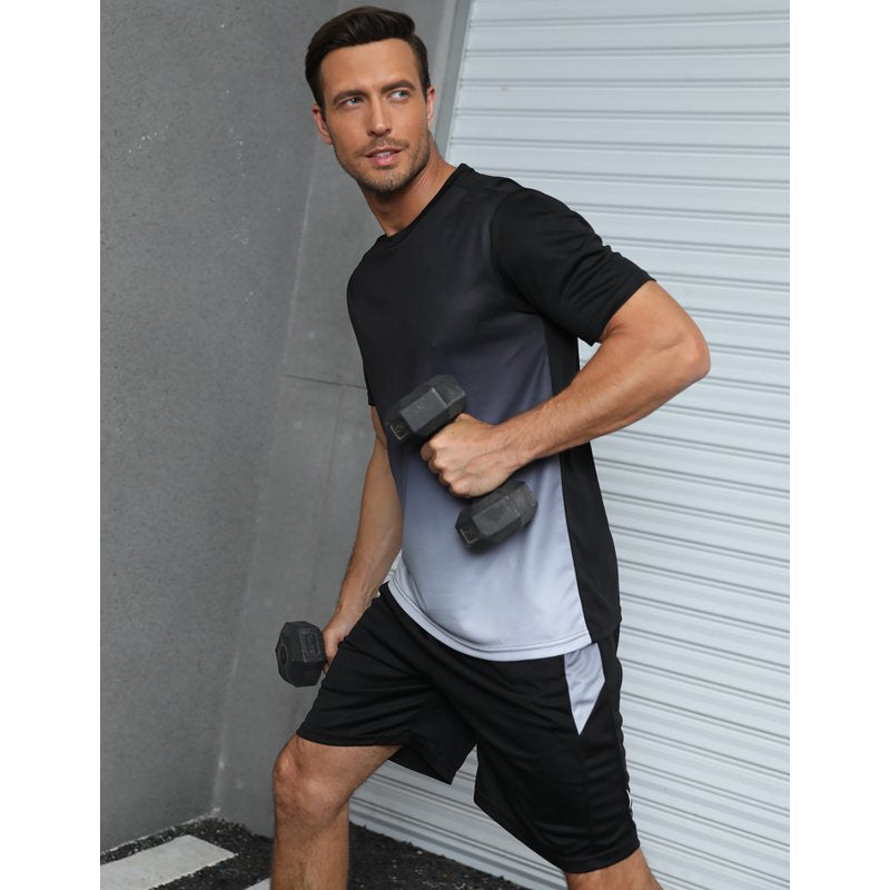 Men's 3-Piece Workout & Sportswear Set - Breathable, Quick-Dry Active Apparel