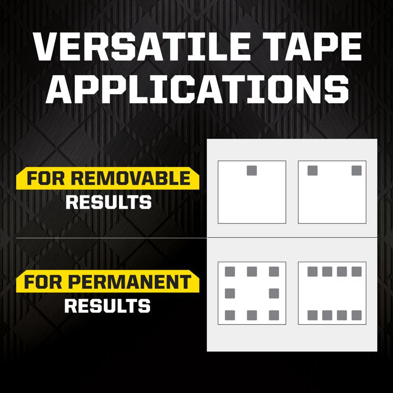 Double Sided Gel Mounting Tape Squares - Holds Up to 13.5 lbs, Clear, 8 Pack