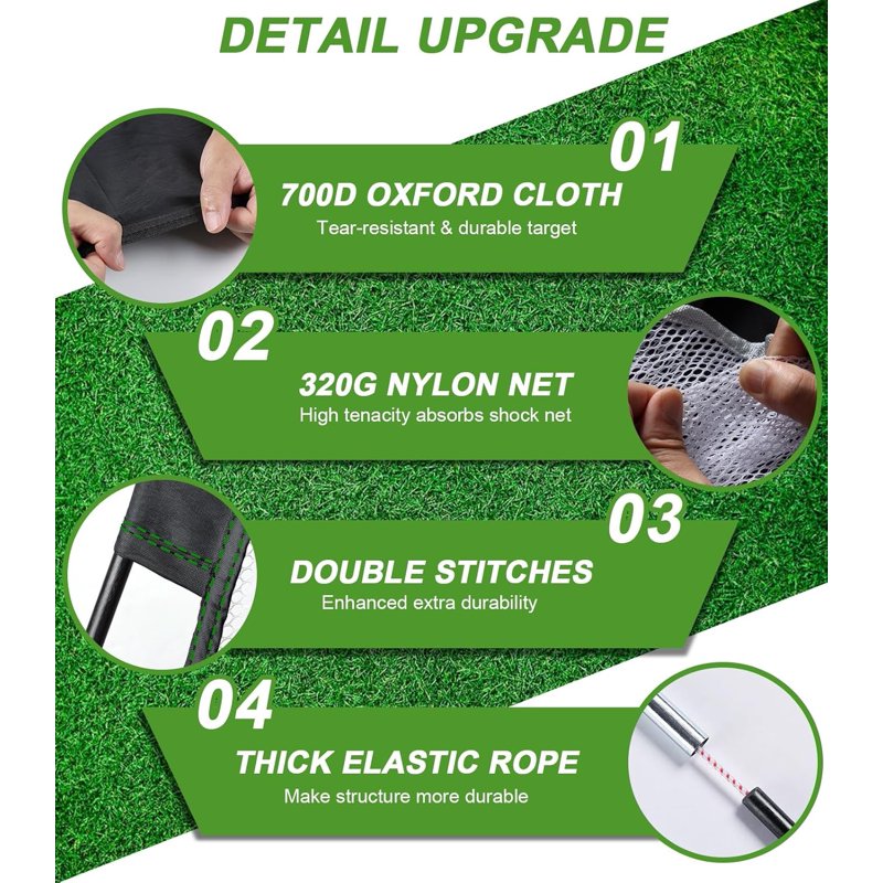 Golf Hitting Net 10x7 ft Backyard Training – Driving, Chipping & Swing Practice