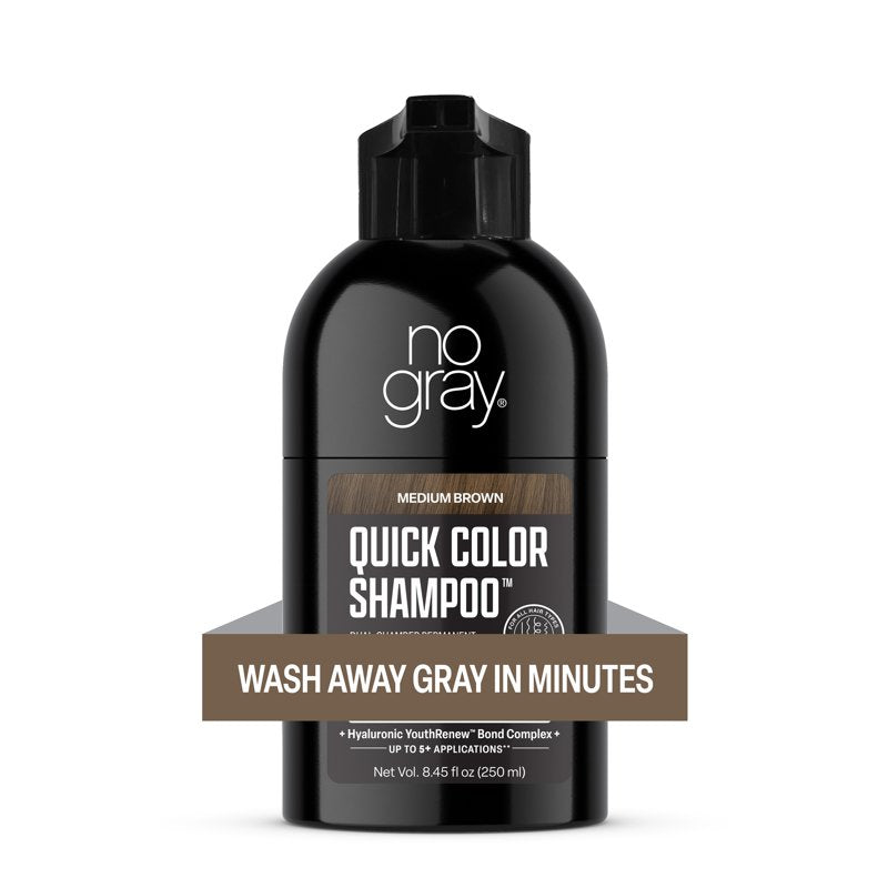 Permanent Hair Color Shampoo - Medium Brown, 8.45 fl oz - Gray Coverage