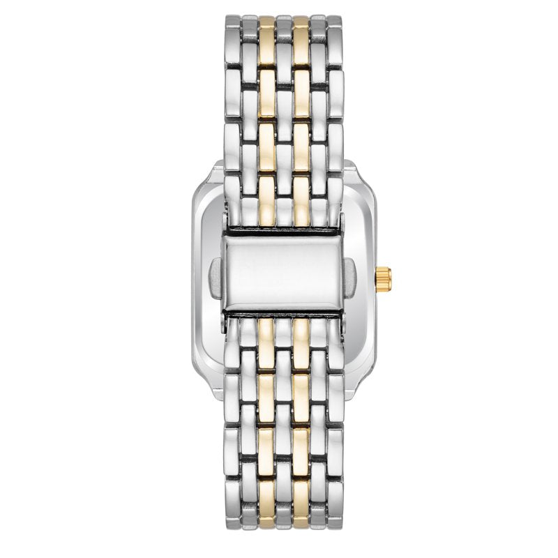 Women’s Two-Tone Square Wristwatch with Roman Numerals - Elegant & Water-Resistant