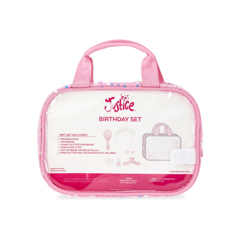 Girls Birthday Accessories & Bag Set - Party Gift with Headband, Nails & More