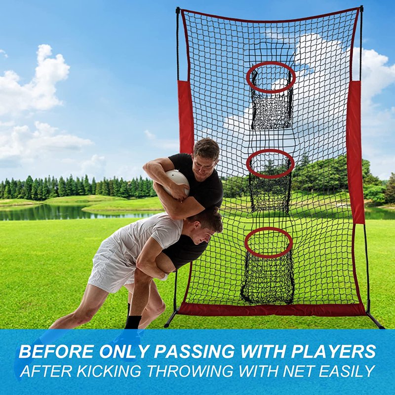 Football Kicking Net Practice Equipment - Improve Accuracy & Throwing Skills