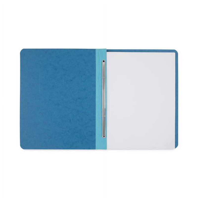 Pressboard Report Cover with Reinforced Hinge and Prong Fastener - 3 Inch Capacity, 8.5 x 11 Inches, Light Blue, Bundle of 2