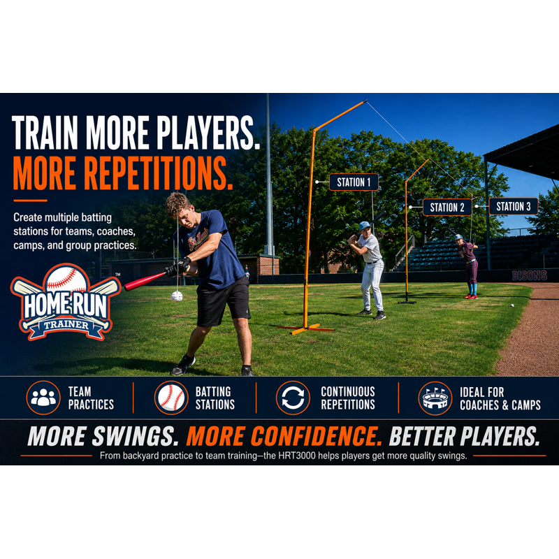 Baseball & Softball Swing Trainer with Moving Ball - Practice & Power Development