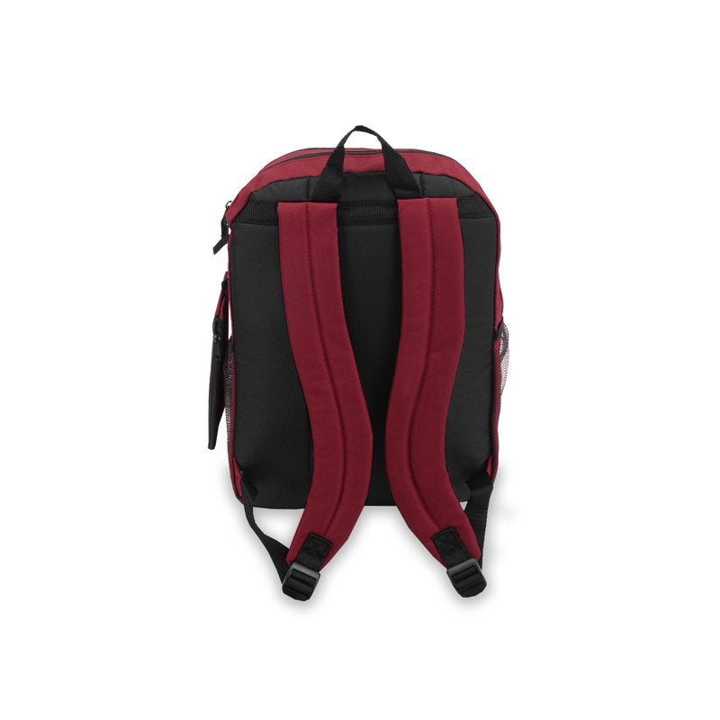 Unisex Modern Laptop Backpack with Multiple Compartments - Burgundy