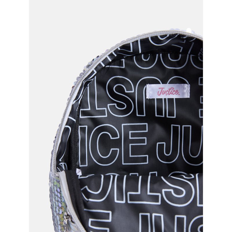 Iridescent Mini Backpack for Girls - Adjustable Sequin Pocket Bag