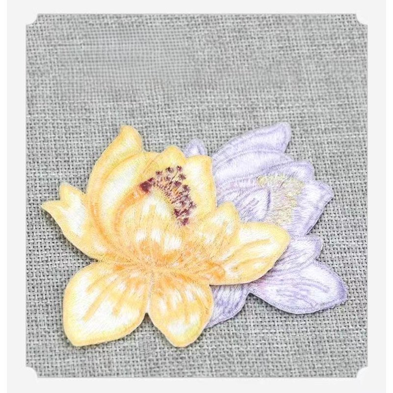 20 Pack Flower Butterfly Iron-On Patches for Clothing DIY Embroidery