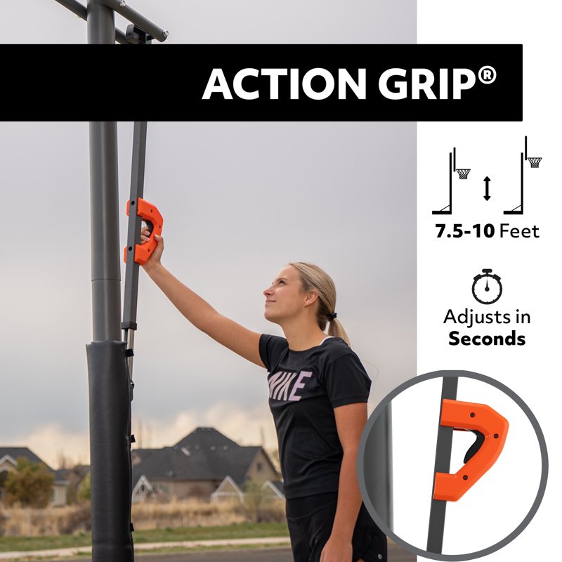 Adjustable Portable Basketball Hoop with 54-Inch Shatterproof Backboard – Outdoor Court System