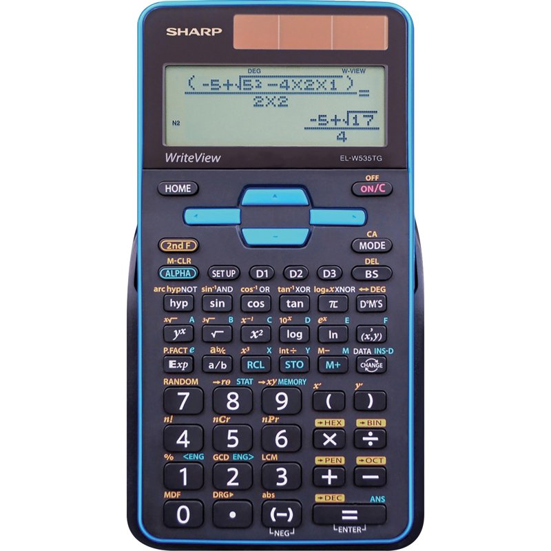 Scientific Calculator 16-Digit LCD Dual Power for Math & Science - Black
