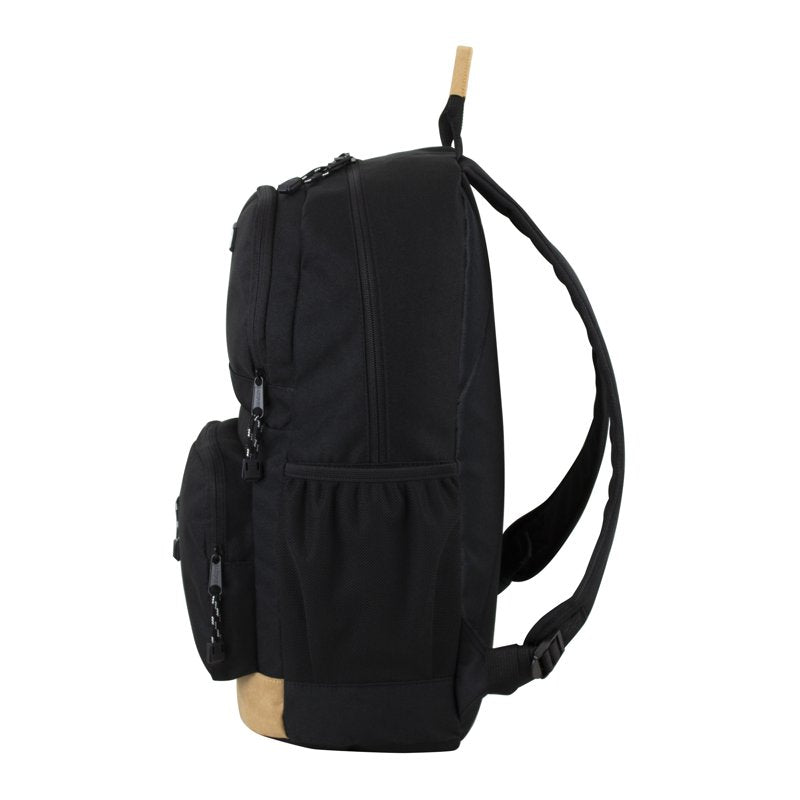 Unisex School Backpack with Laptop Sleeve - Weather-Resistant, Vegan Suede Accents