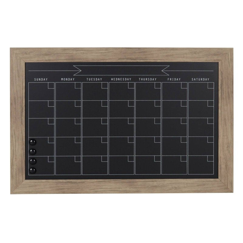 Magnetic Wall Mounted Chalkboard - 18 x 27 Inches, White