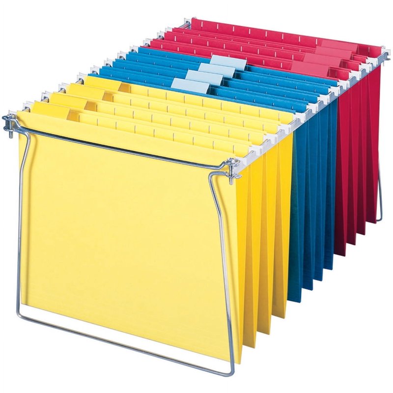 Hanging Folder Frames for File Cabinets - Scored Steel, Gray, 2 Pack