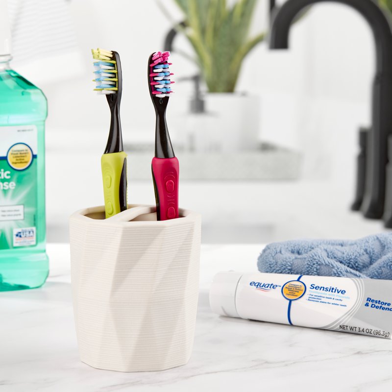 Deep Cleaning Vibrating Toothbrush Set - Soft Bristles, Multi-Color
