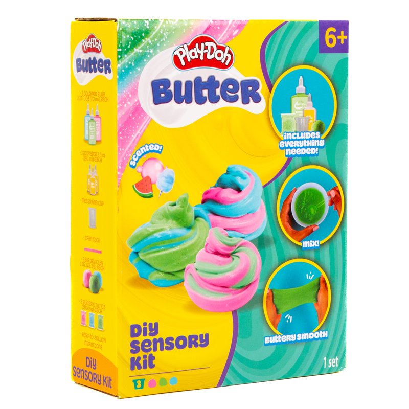Play-Doh Butter DIY Sensory Kit for Kids - Slime, Clay & Glitter Craft