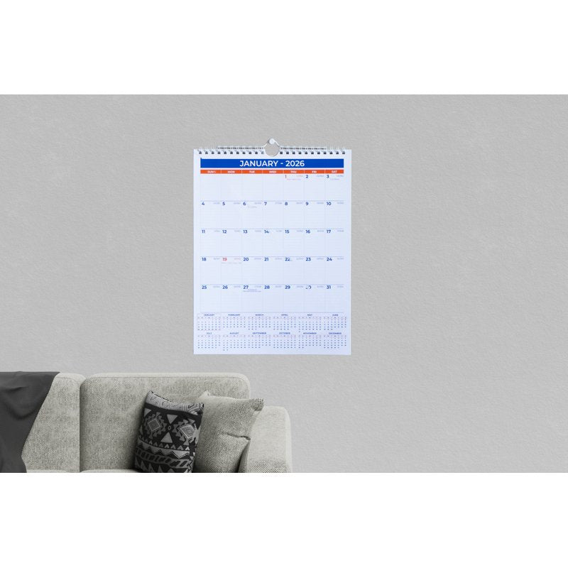 2026 Wall Calendar - January to December, 11x17 Large Hanging Schedule