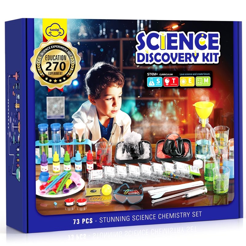 Kids STEM Science Kit with 270 Experiments - Educational Volcano & Lab Set for Ages 5-12