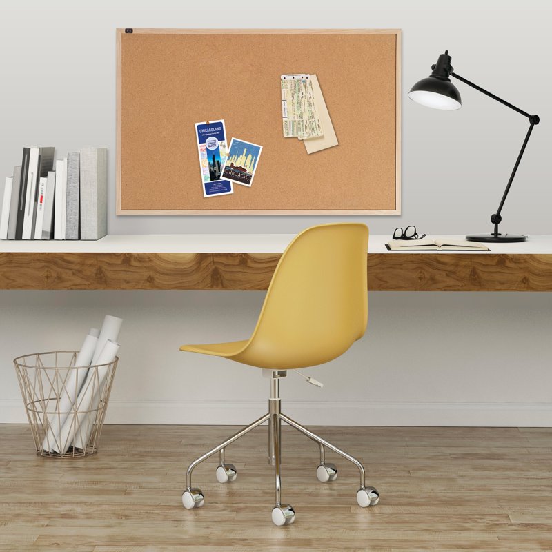 Quartet Cork Bulletin Board 23x35 Inches Oak Finish Frame Office Home