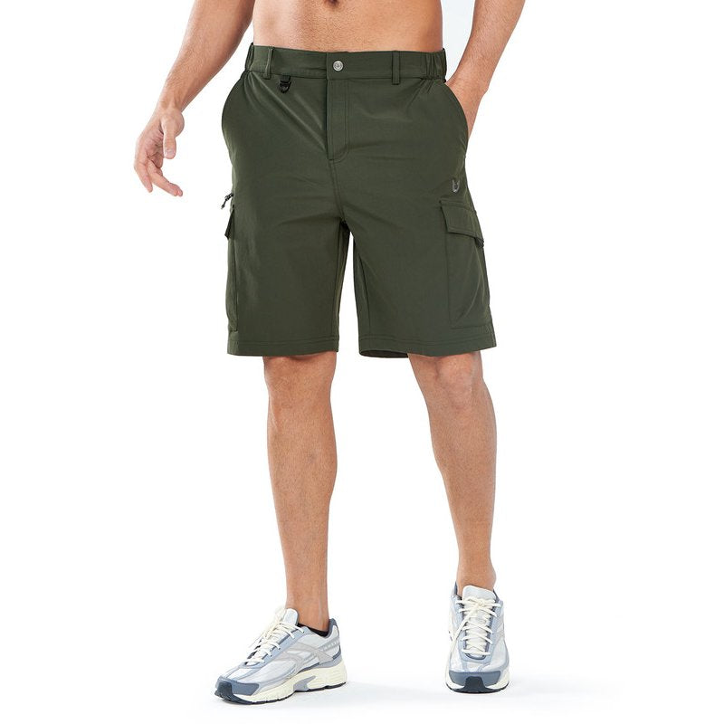 Men's 9-Inch Cargo Shorts - Multi-Function Hiking, Camping, Golf & Work