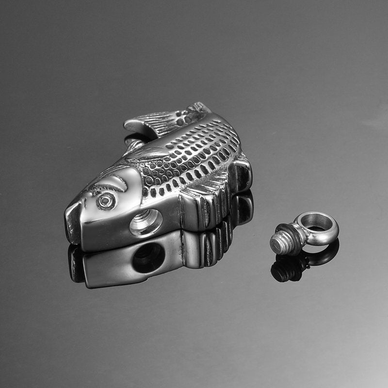 Waterproof Cremation Necklace with Ashes Container - Stainless Steel Memorial Jewelry