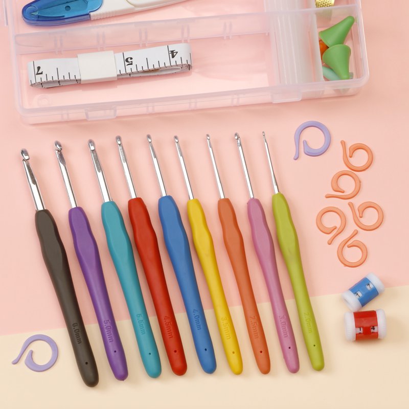Crochet Kit for Beginners - 85 Piece Yarn & Hook Set with Organizer