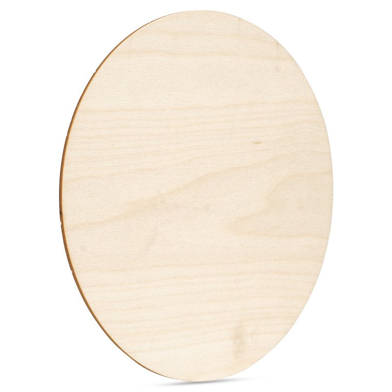 Unfinished Birch Wood Circles - Craft Shapes & Decor Bases, 24 Inch Diameter
