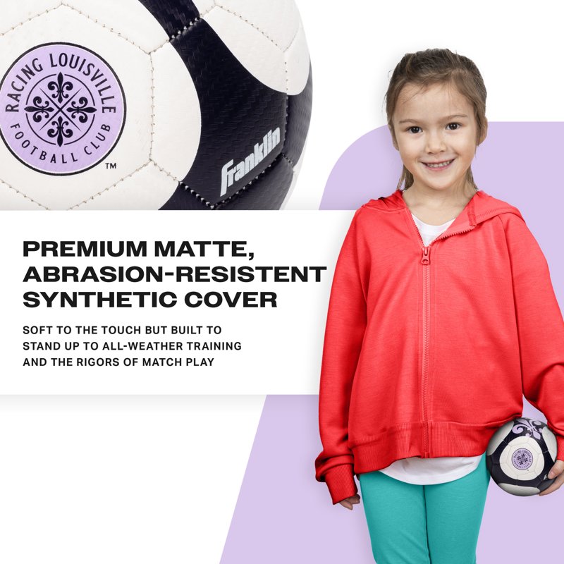 Official NWSL Mini Size 1 Soccer Ball with Racing Louisville FC Variation - Kids & Adults