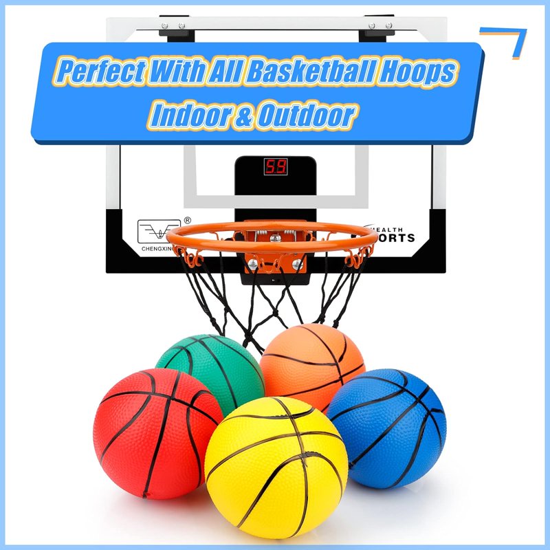Mini Rubber Basketball Size 6 Inch for Indoor & Outdoor Play - 6-Pack