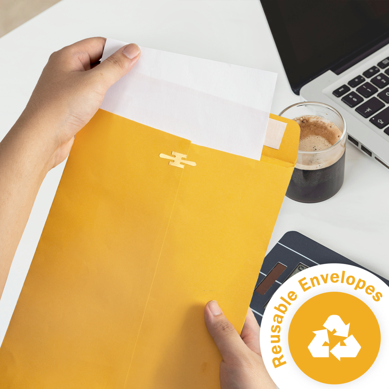 6x9 Clasp Envelopes Pack of 100 - Heavy Kraft Manilla Mailing Envelopes
