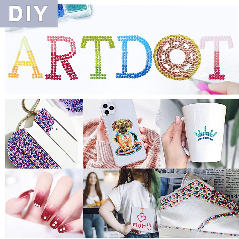 Diamond Painting Rhinestone Beads Kit - 445 Colors Jewelry Craft Supplies