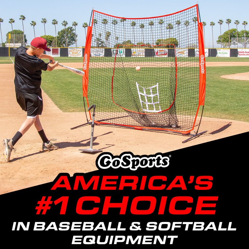 Baseball Softball Practice Pitching & Hitting Net - 7x7 ft Training Aid